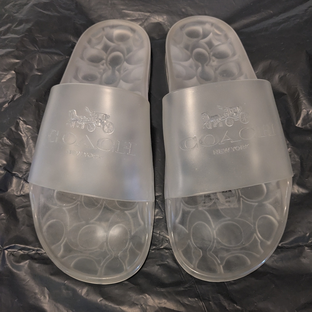 Clear Coach Jelly Slides